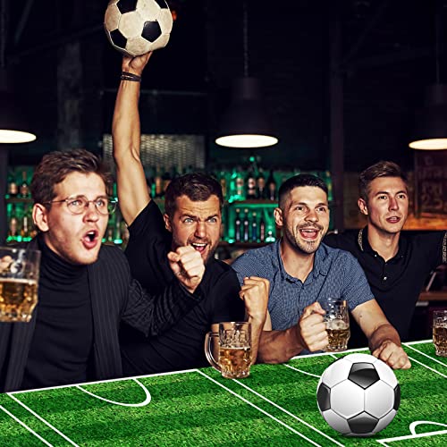 Mixweer 4-Pack Soccer Tablecloths – 54x108 Inch Plastic Party Covers for Birthday Decorations