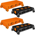 Mixweer 4-Piece Basketball Plastic Tablecloths - 54x108 Inch Rectangular Table Covers for Sports Parties, Game Day & Birthday Decor