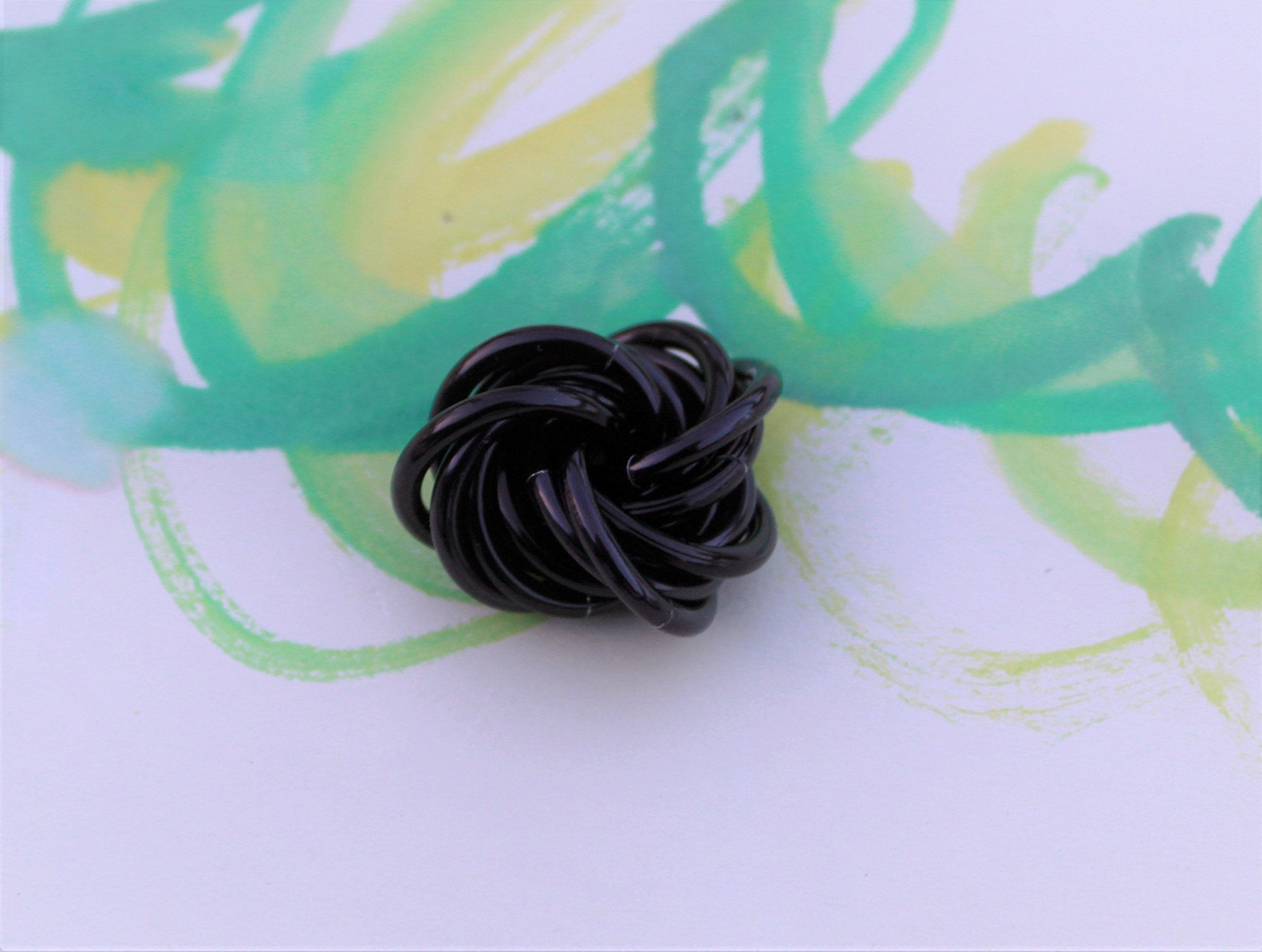 Möbii Fidget Ball (Small, Onyx) – Quiet Stress Relief Toy Handcrafted in USA