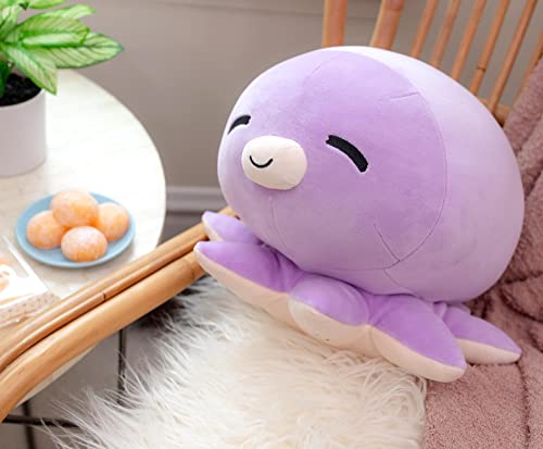 MochiOshis 12-Inch Ibuki Inkyoshi Plush Toy - Purple Octopus Stuffed Animal, Kawaii Collectible