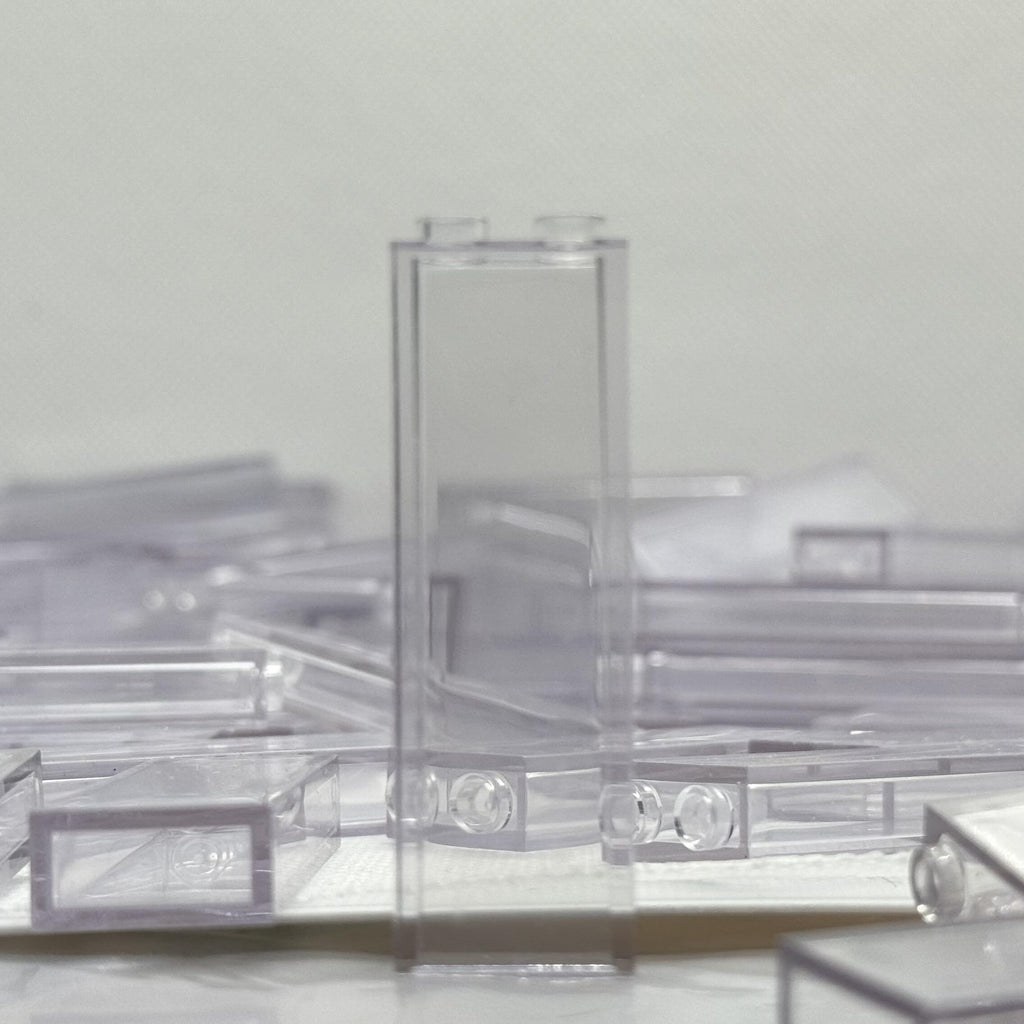 MOCSNAIL Classic 46212 Bulk Bricks - 50 Transparent Clear 1x2x5 Blocks Compatible with Major Brands