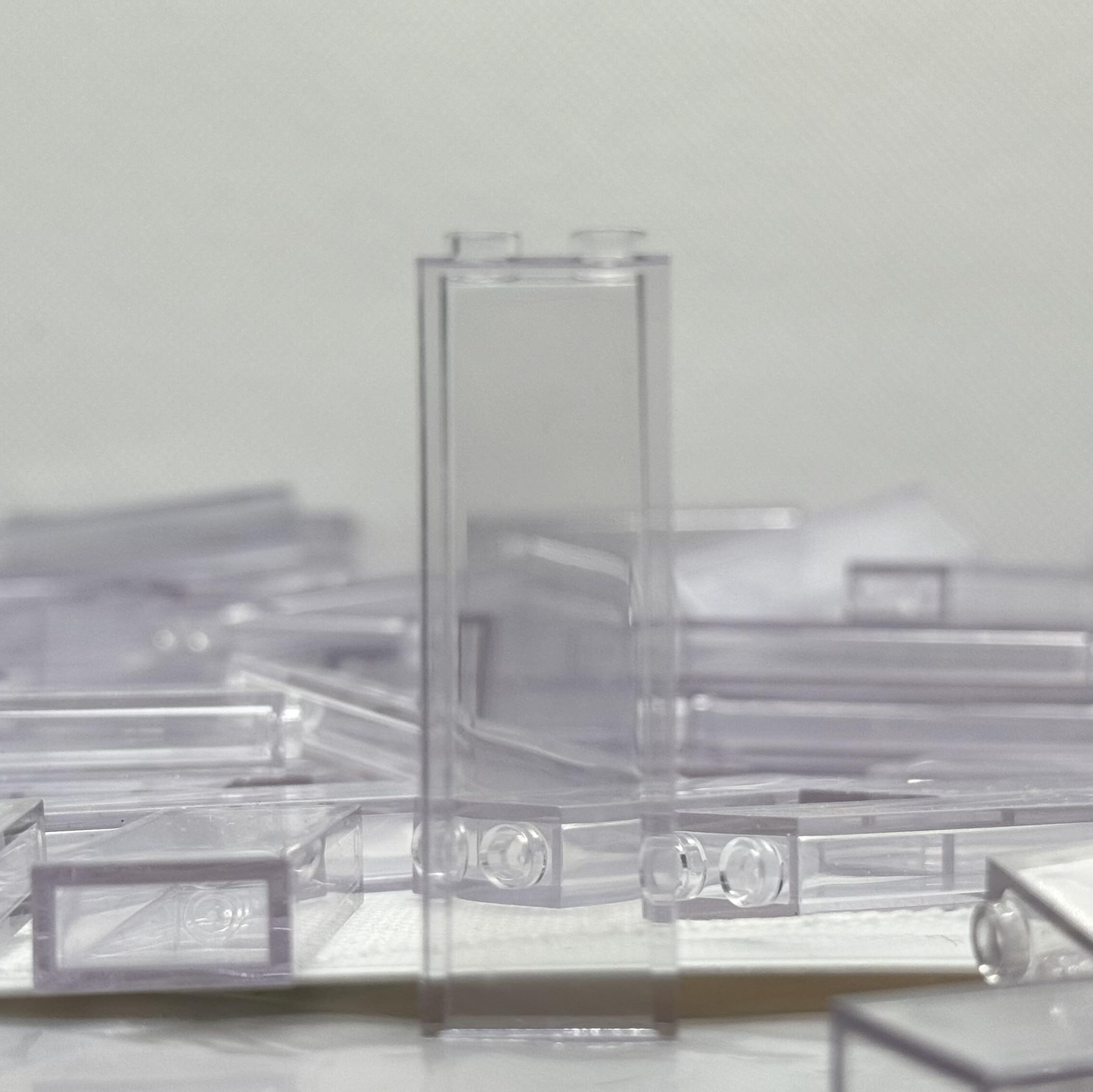 MOCSNAIL Classic 46212 Bulk Bricks - 50 Transparent Clear 1x2x5 Blocks Compatible with Major Brands