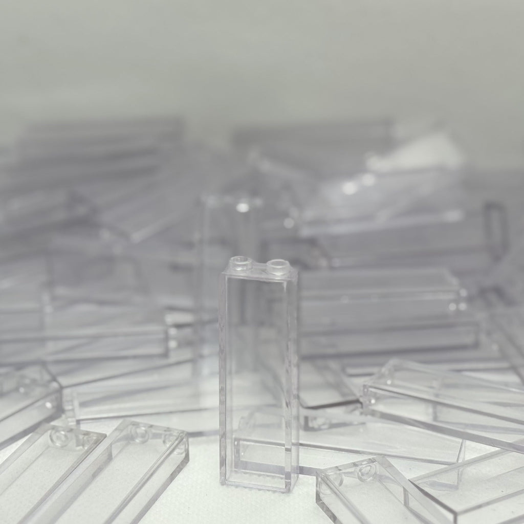 MOCSNAIL Classic 46212 Bulk Bricks - 50 Transparent Clear 1x2x5 Blocks Compatible with Major Brands