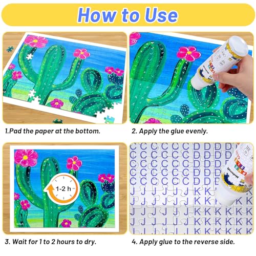 Modacraft Jigsaw Puzzle Glue 2 Pack 150ml | Clear Quick Dry PVA Glue for Puzzles & Diamond Paintings