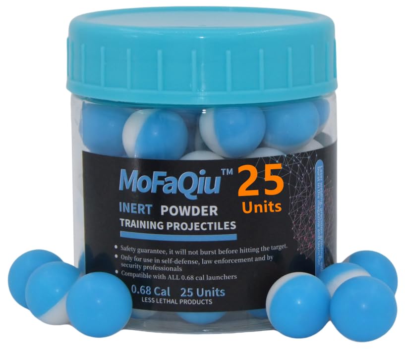 MoFaQiu 68 Cal Inert Training Projectile – Laser Welded Fracture Groove Rounds for Pepper Ball Launchers