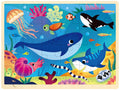 MoinKidz 24 Piece Wooden Jigsaw Puzzle for Kids Ages 3-5 – Unique Shape Ocean Animal Puzzle with Storage Tray