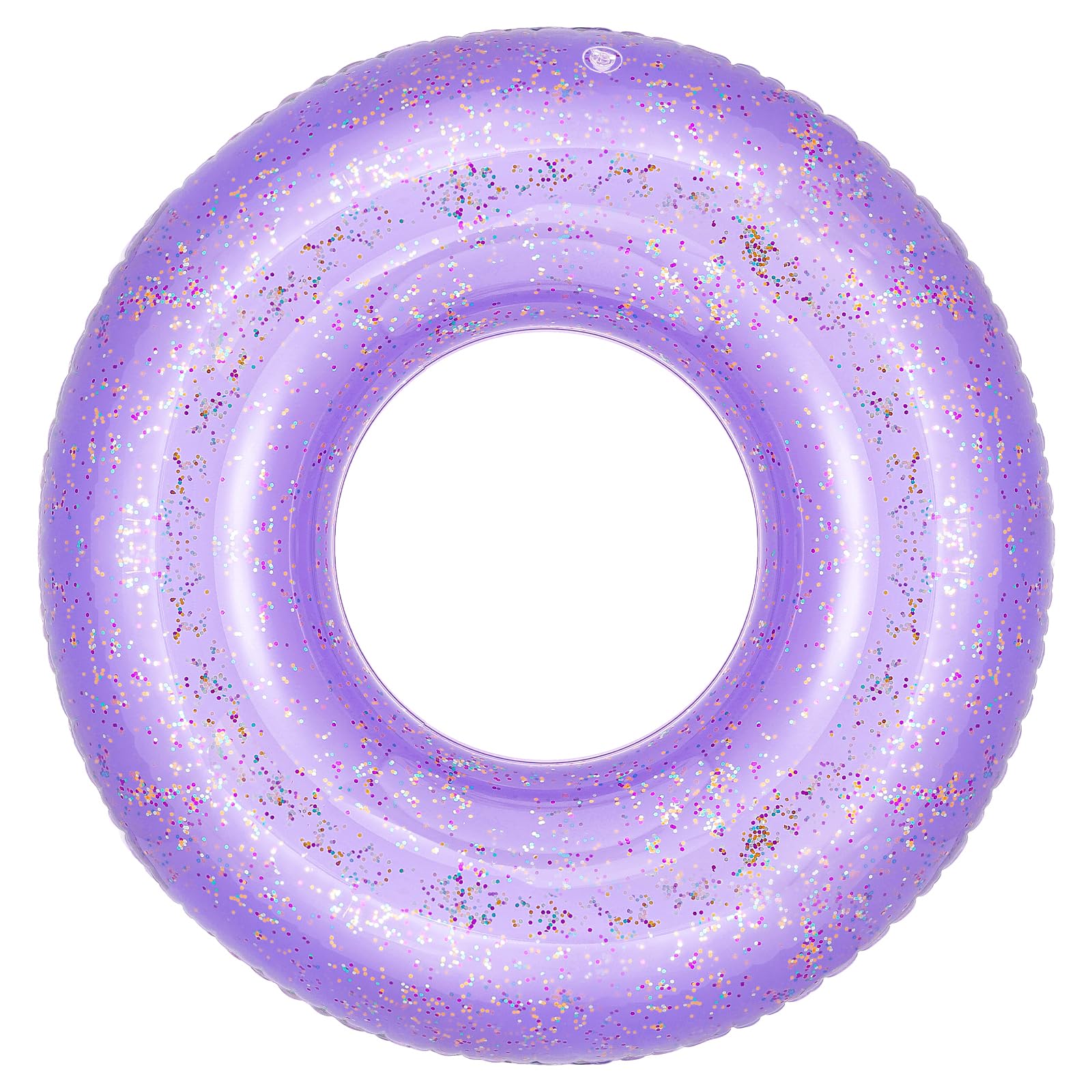 MoKo 90cm Purple Glitter Swim Ring – Inflatable Pool Float for Kids and Adults