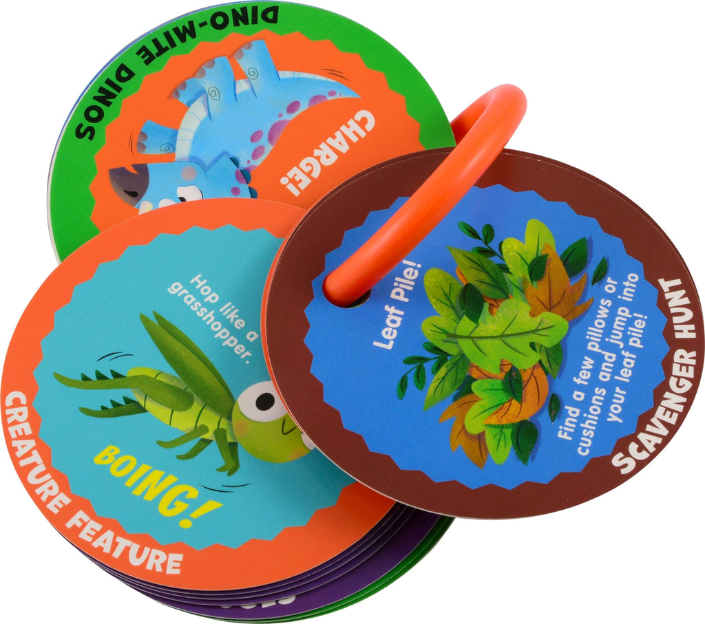 MOLLYBEE KIDS Dino Stomp & Roar – 20 Double-Sided Dinosaur Activity Cards for Toddlers & Preschoolers Ages 3+