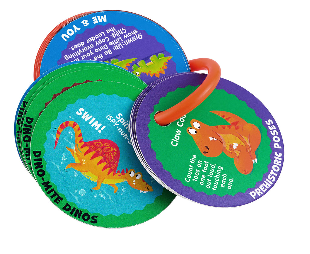 MOLLYBEE KIDS Dino Stomp & Roar – 20 Double-Sided Dinosaur Activity Cards for Toddlers & Preschoolers Ages 3+