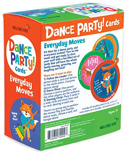 MOLLYBEE KIDS Preschool Dance Party Cards – 20 Everyday Moves for Ages 3+