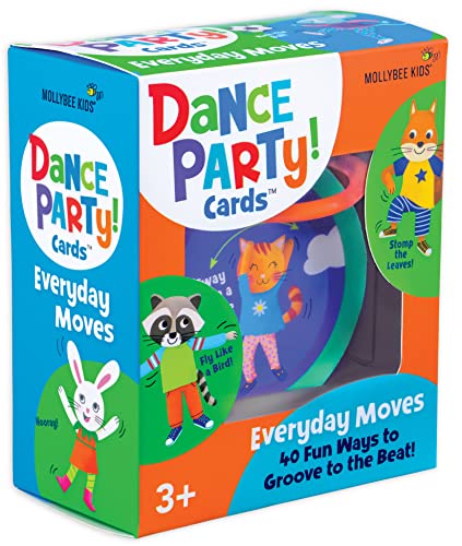 MOLLYBEE KIDS Preschool Dance Party Cards – 20 Everyday Moves for Ages 3+