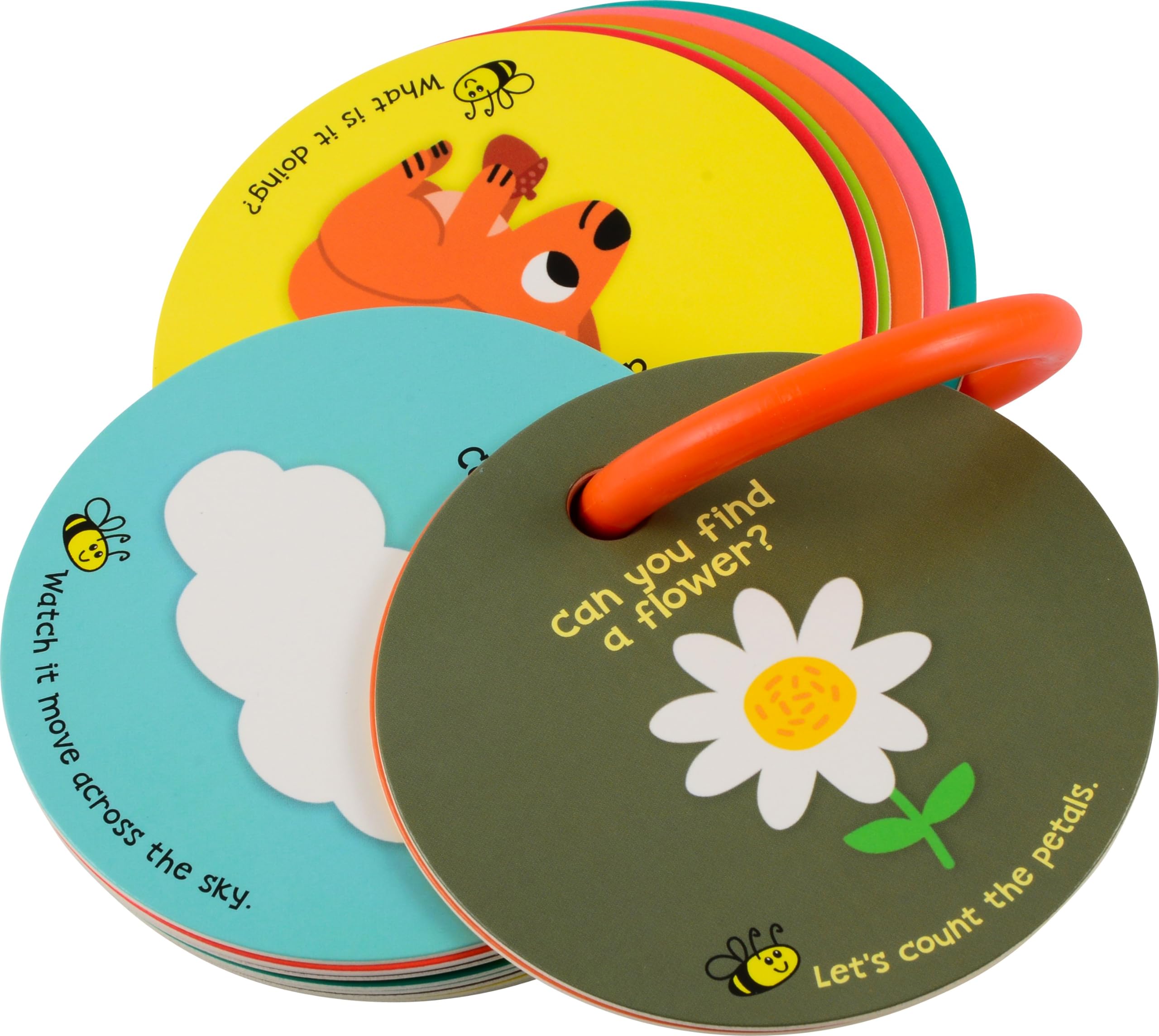 MOLLYBEE Kids Toddler Outdoor Scavenger Hunt Cards – 20 Double-Sided Park Exploration Game with Ring, Ages 2-4