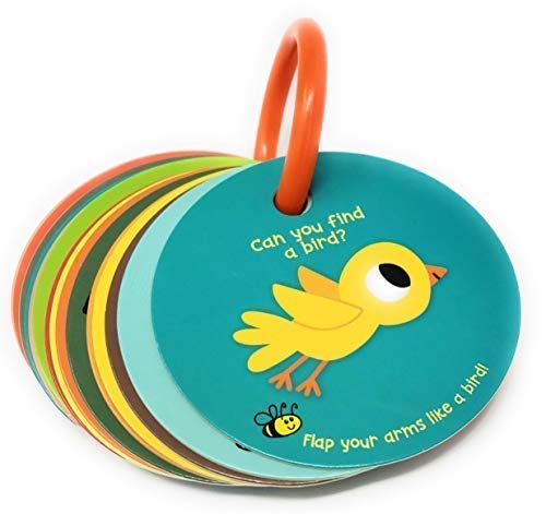 MOLLYBEE Kids Toddler Outdoor Scavenger Hunt Cards – 20 Double-Sided Park Exploration Game with Ring, Ages 2-4