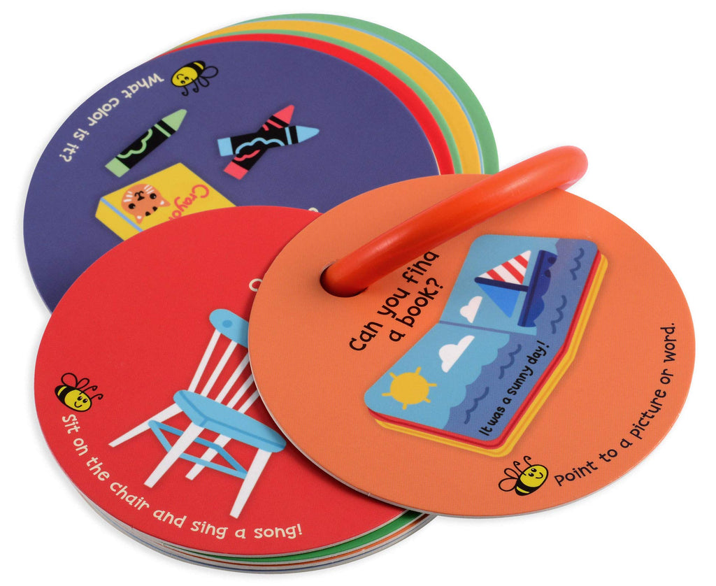 MOLLYBEE KIDS Toddler Scavenger Hunt Cards – Indoor Activity for Ages 2-3, 20 Double-Sided Cards on Reclosable Ring