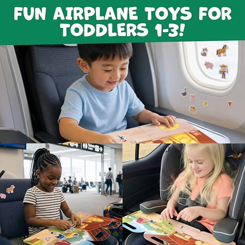 Momo & Nashi Reusable Sticker Books for Toddlers 1-3 (3 Themes, 100+ Stickers) - Portable Travel Activity