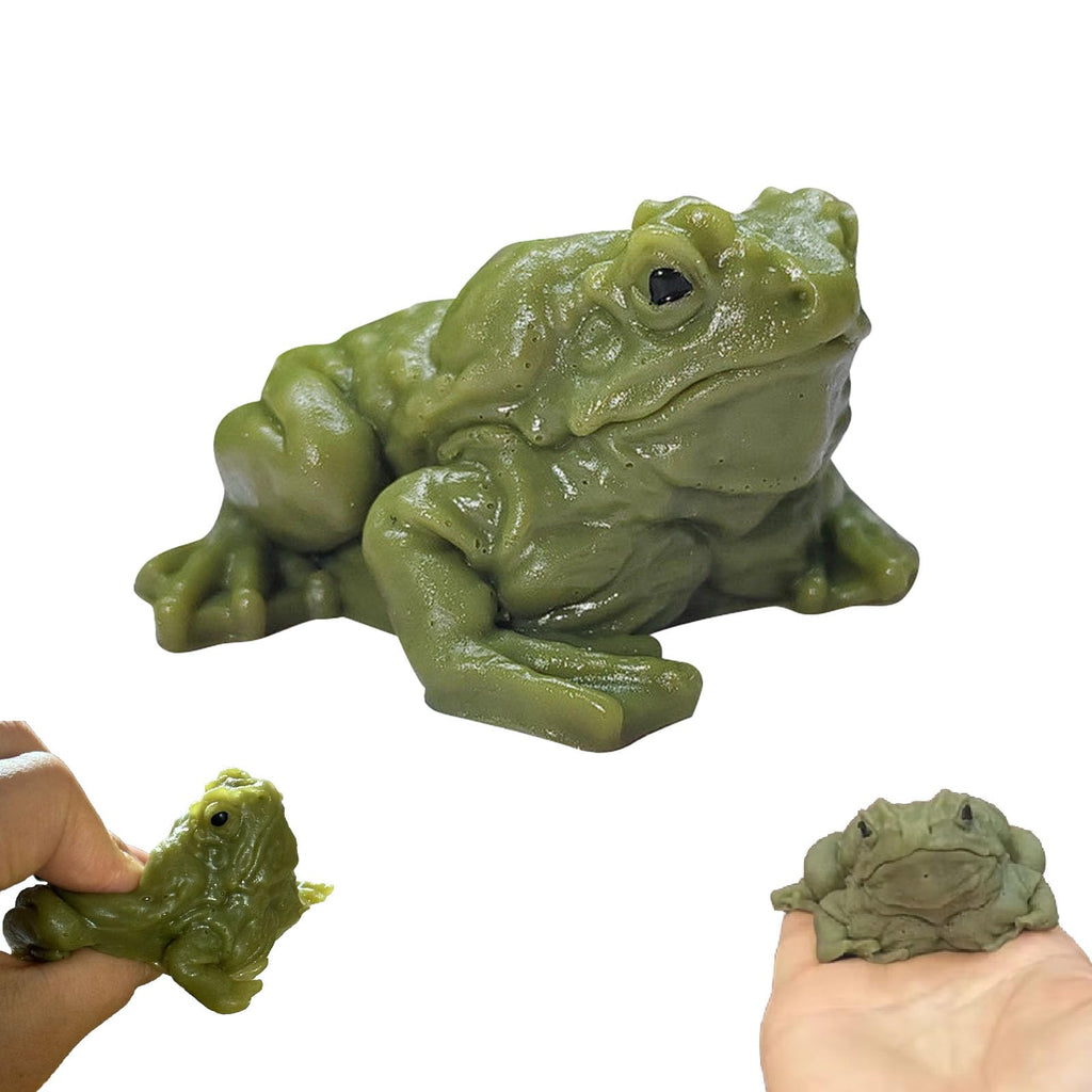 Momoliya Realistic Fake Frog Prank – Cold & Slimy TPR Gag Toy, Stress Relief, Life-Size Green Frog