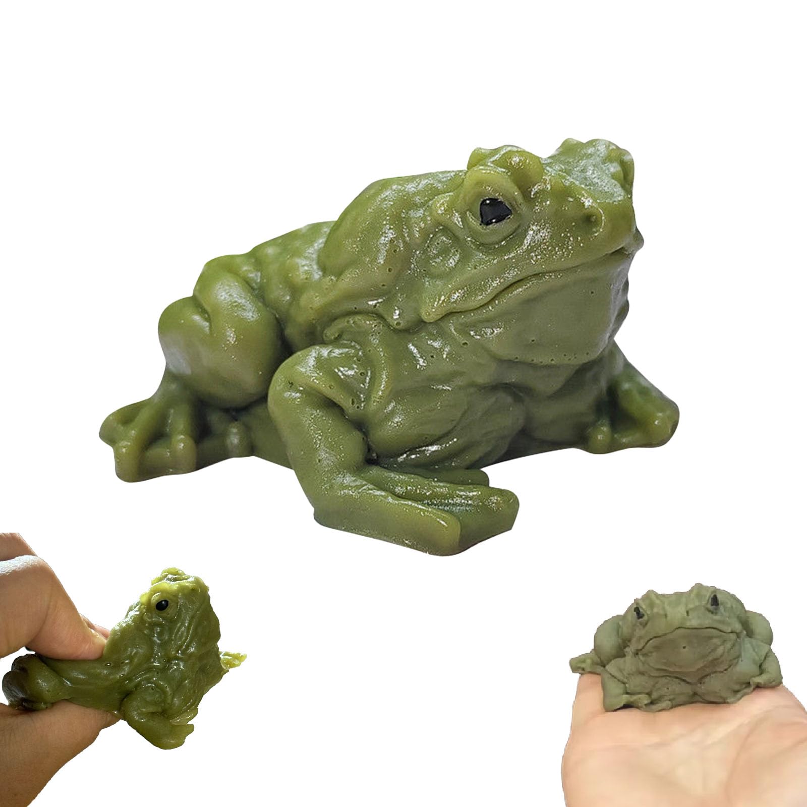 Momoliya Realistic Fake Frog Prank – Cold & Slimy TPR Gag Toy, Stress Relief, Life-Size Green Frog