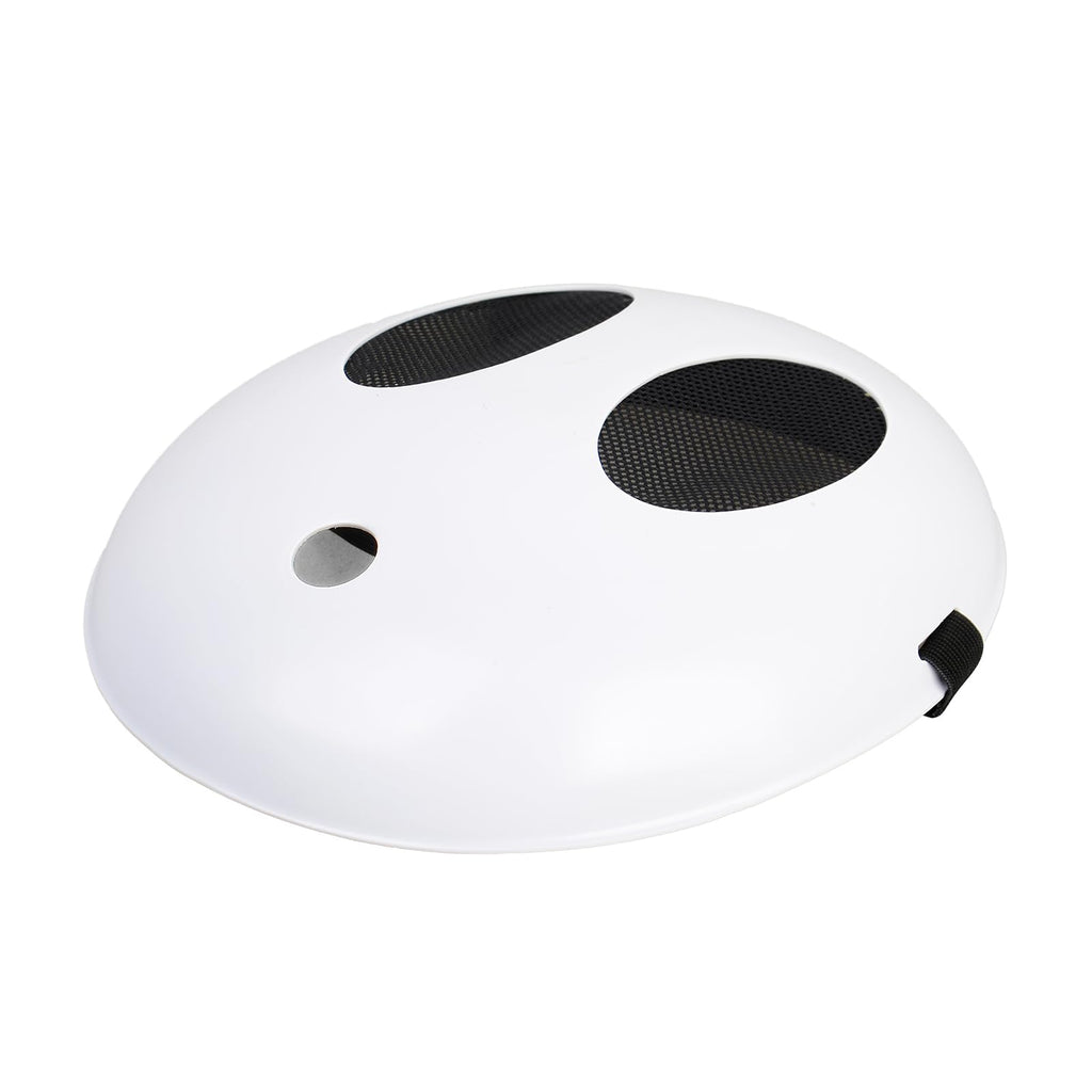 Monisorly White Shy Guy Full Face Mask – PVC Cosplay Prop for Halloween & Carnivals