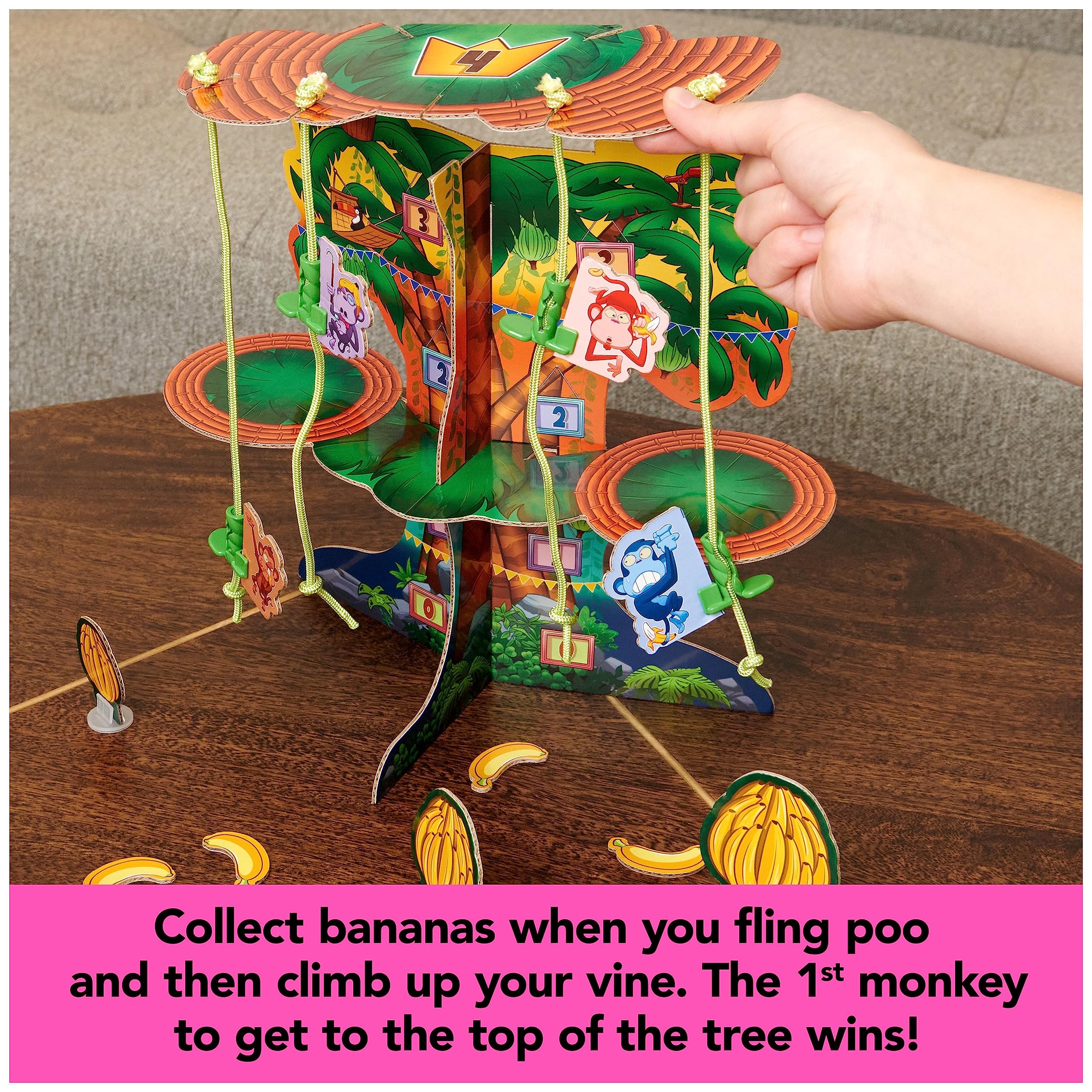 Monkey See Monkey Poo: Interactive Banana-Scented Dough Flinging Game for Kids Ages 4+