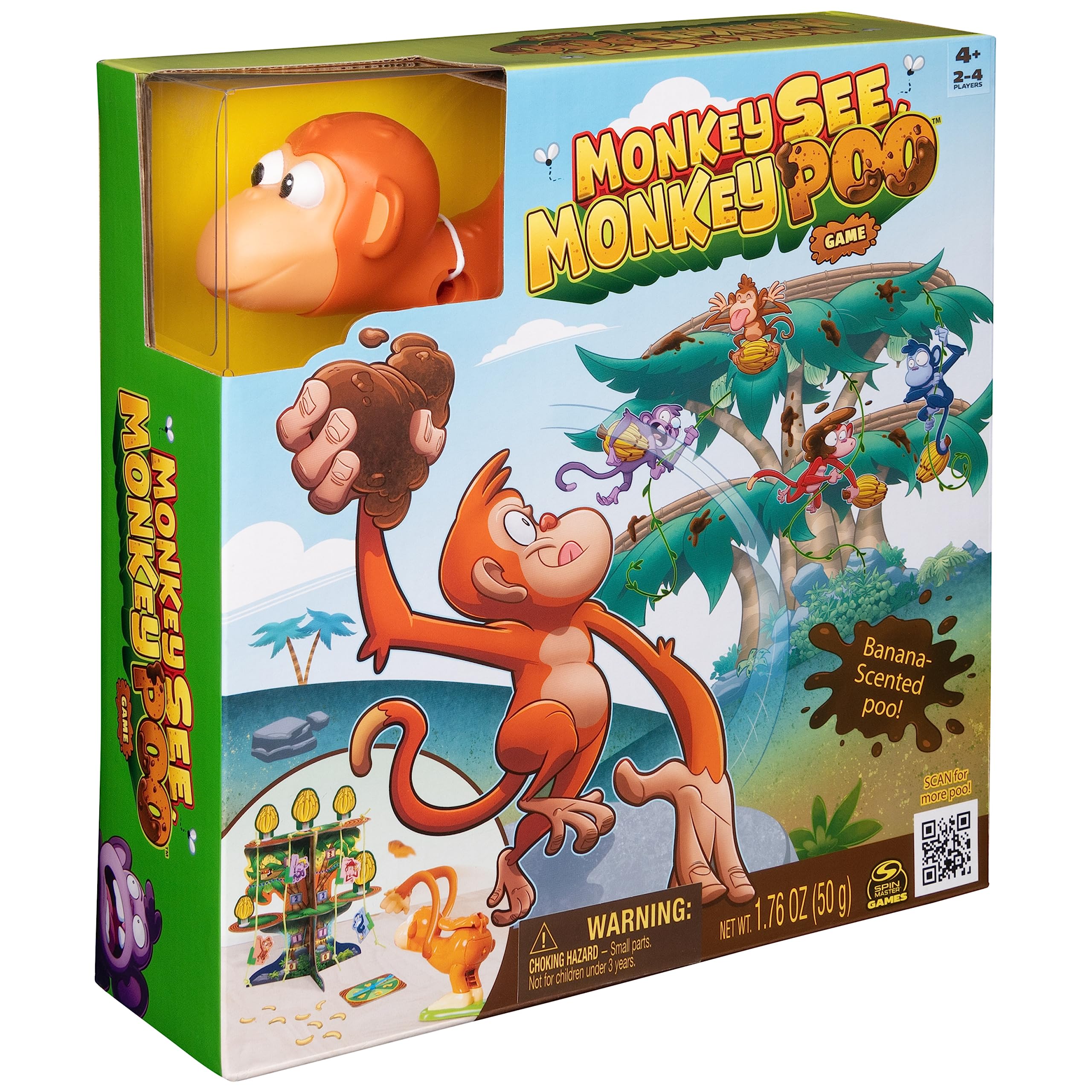 Monkey See Monkey Poo: Interactive Banana-Scented Dough Flinging Game for Kids Ages 4+