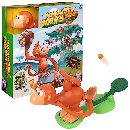 Monkey See Monkey Poo: Interactive Banana-Scented Dough Flinging Game for Kids Ages 4+