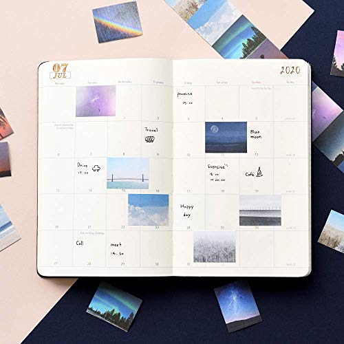 Monolike Wow Sticker Serenity + Mellow Set – 6 Mini Cute Square Stickers (2 Designs) for Scrapbooking, Waterproof