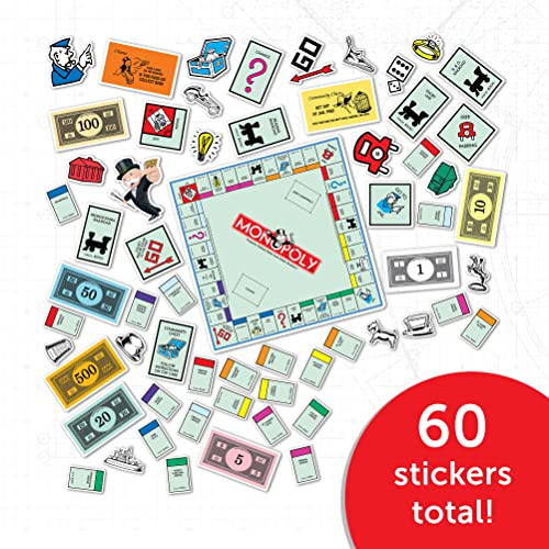 Monopoly 60 Sticker Pack (2 Decals) – Officially Licensed Vinyl, Fade-Resistant, Made in USA