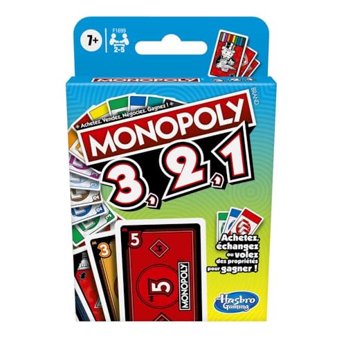 Monopoly Bid – Fast-Paced Auction Card Game for 4 Players, Ages 7+