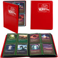 Monster 4 Pocket Trading Card Album - Matte Red, Holds 160 Cards, Side-Loading Pockets | Compatible with Pokemon Yugioh MTG