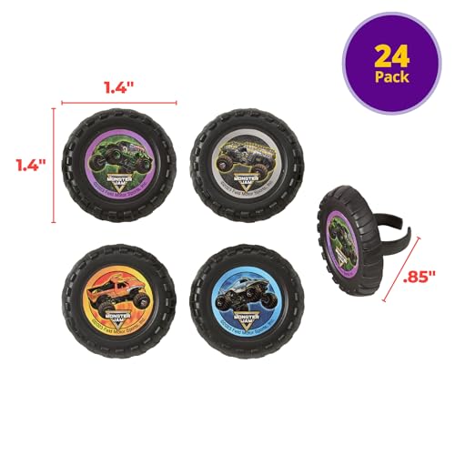 Monster Jam Cupcake Rings - 24 Pack of Monster Truck Toppers by DecoPac