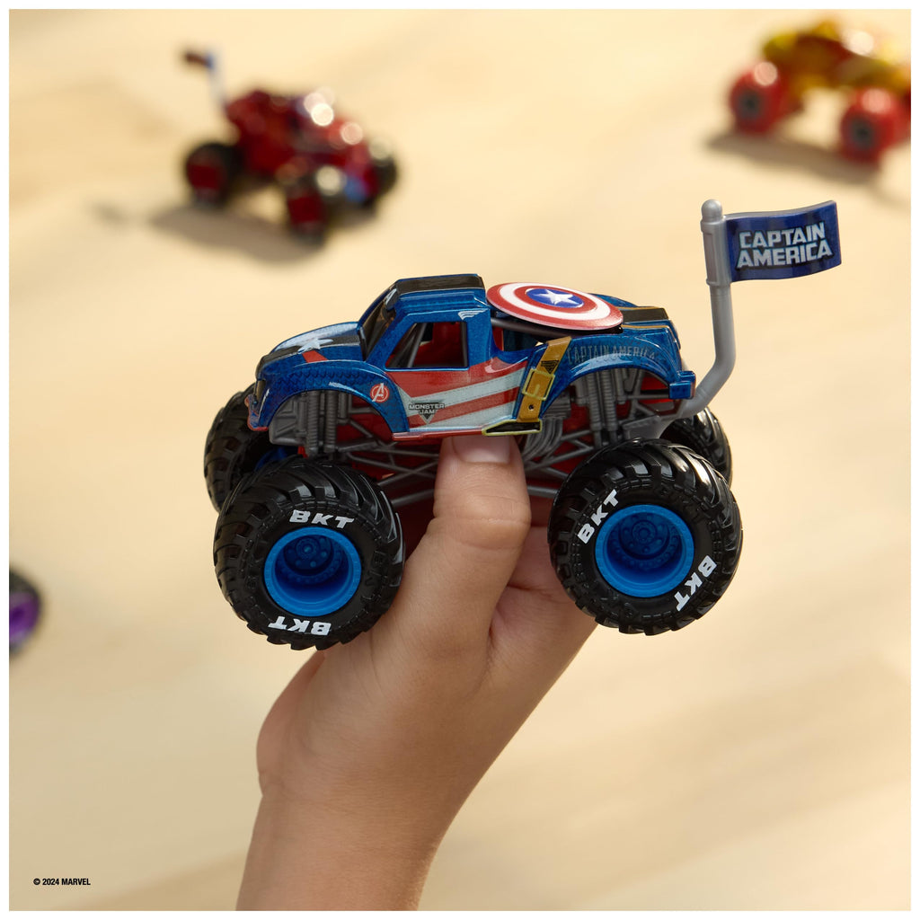 Monster Jam Marvel Captain America 1:64 Scale Die-Cast Truck