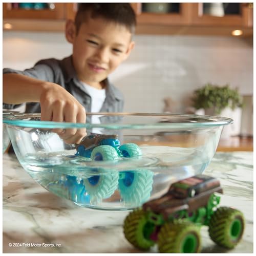 Monster Jam Mud Blasters 2-Pack: Grave Digger & Megalodon Color-Changing 1:64 Die-Cast Trucks for Ages 3+