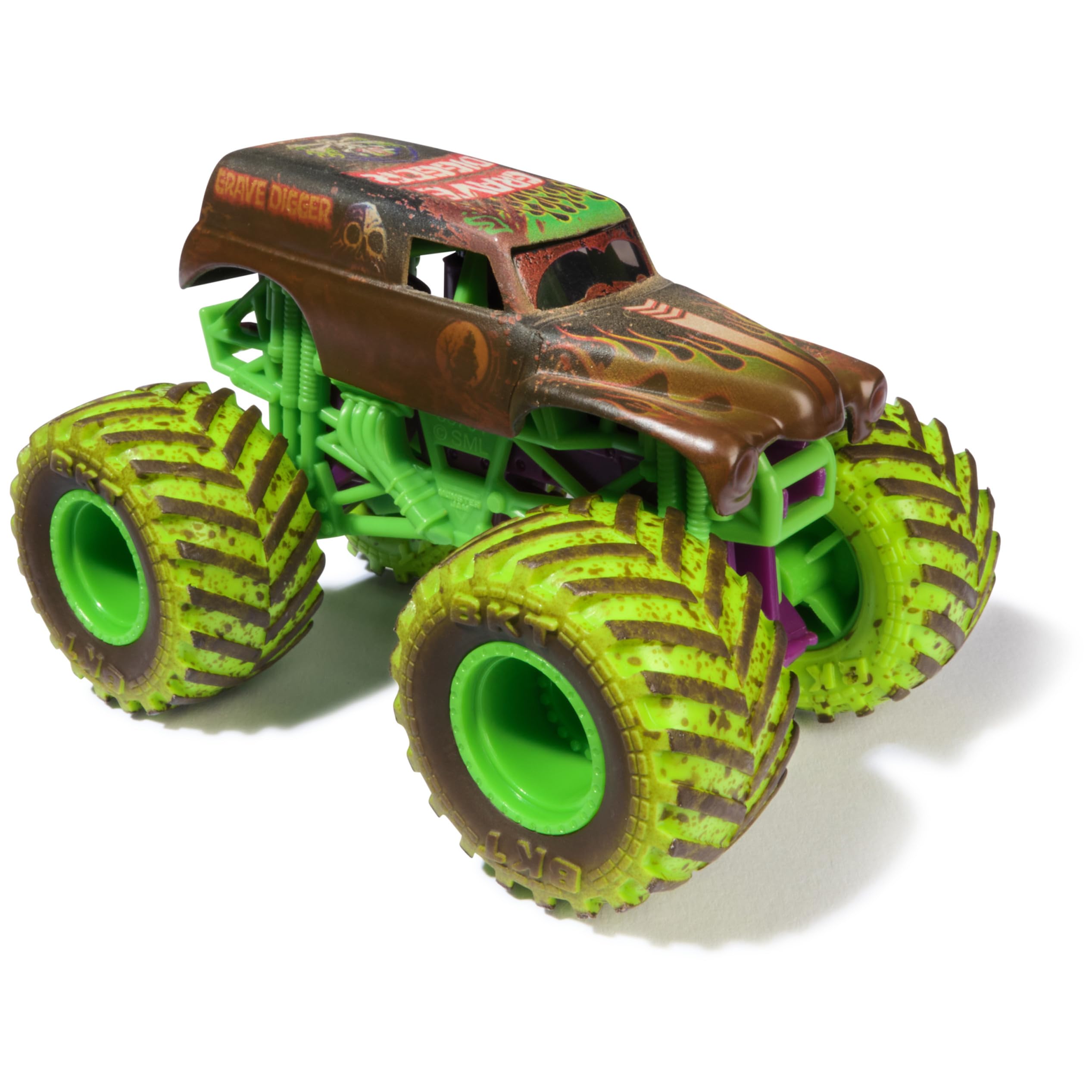 Monster Jam Mud Blasters 2-Pack: Grave Digger & Megalodon Color-Changing 1:64 Die-Cast Trucks for Ages 3+