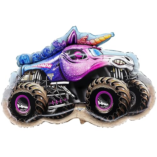 Monster Jam Sparkle Smash Foil Balloon - 80cm (32in) Officially Licensed Monster Truck Balloon