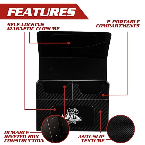 Monster Protectors Green Magnetic Double Deck Box – Holds 150 TCG Cards