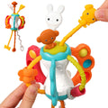 Montessori Silicone Pull String Travel Toy for Babies 6-12 Months - Toddler Airplane Car Seat Sensory Toy