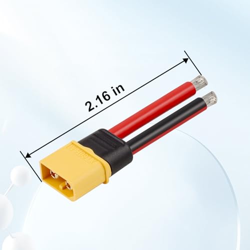 MOOKEERF 3 Pairs XT60 Male Female Connectors with 10AWG Wire 55mm for RC Battery Drone