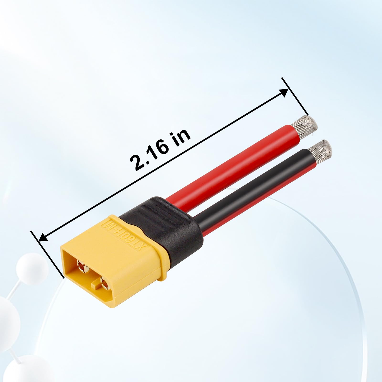 MOOKEERF 3 Pairs XT60 Male Female Connectors with 10AWG Wire 55mm for RC Battery Drone