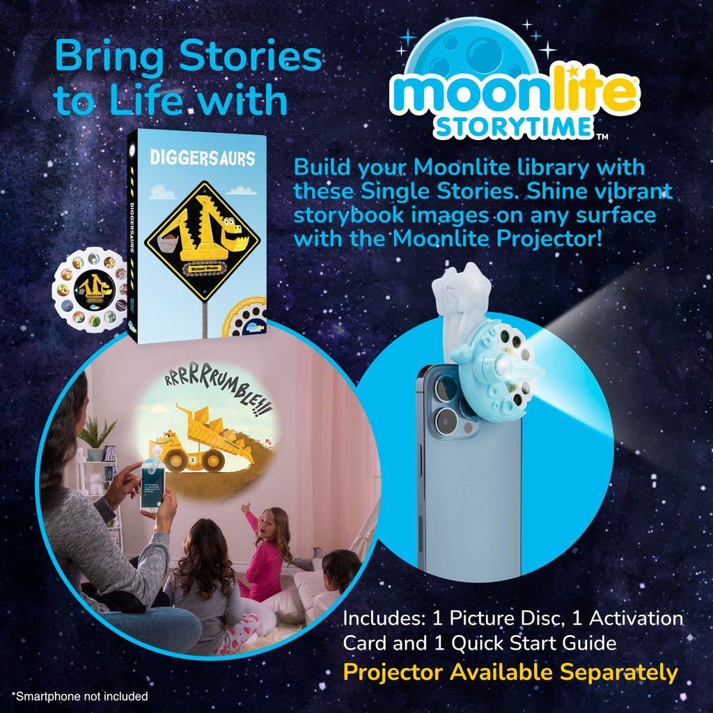 Moonlite Diggersaurs Storytime Reel – Interactive Story Projections with Sound Effects for Toddlers