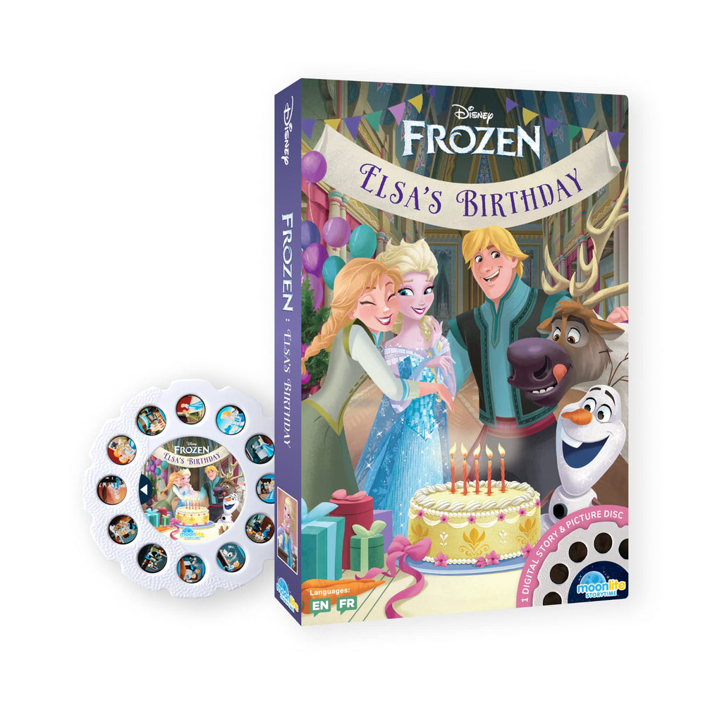 Moonlite Disney Frozen Elsa's Birthday Story Disc – Interactive Projector Story for Kids Ages 1+