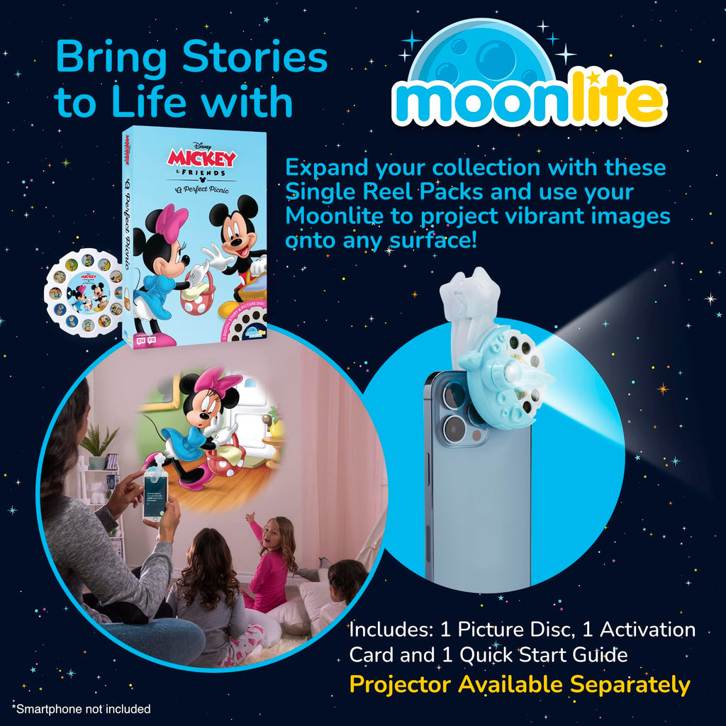 Moonlite Mickey & Friends A Perfect Picnic Storybook Reel for Flashlight Projector - Single Pack for Ages 1+