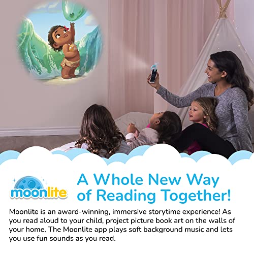 Moonlite Moana Story Disc – Interactive Bedtime Story with Sound Effects for Ages 3-6