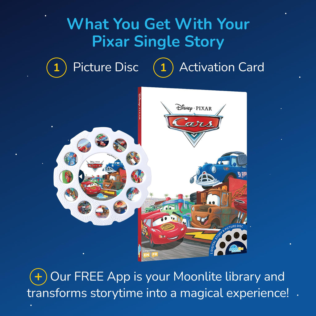 Moonlite Pixar Cars Story Disc – Projected Storybook Art & Sound Effects for Ages 1-6