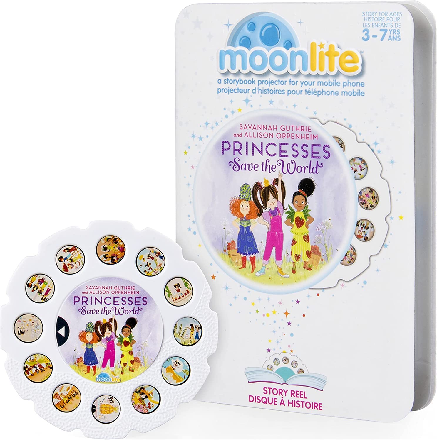 Moonlite Princesses Save the World Story Reel for Flashlight Projector – Ages 12M+