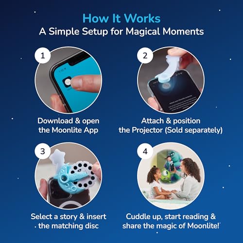Moonlite Storytime Disc for Pixar Monsters, Inc. – Projection Story with Sound Effects & Music (Projector Sold Separately)