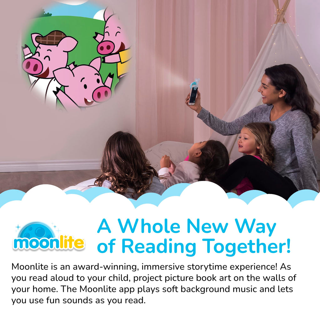 Moonlite The Three Little Pigs Story Reel - Single Pack for Smartphone Projector (Ages 12+ Months)