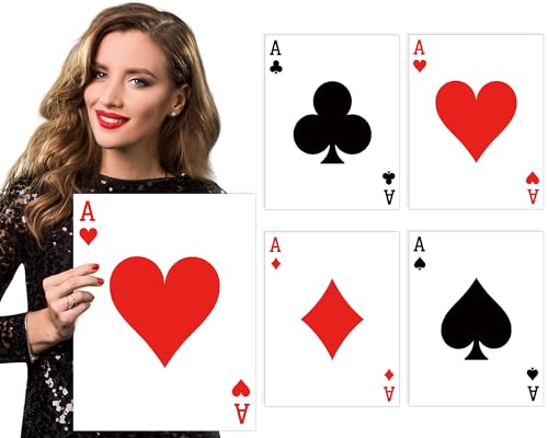 MotiMind Jumbo Playing Cards 8-Pack – 15.8 x 12.6 Inch Giant Deck for Casino Parties & Family Game Night