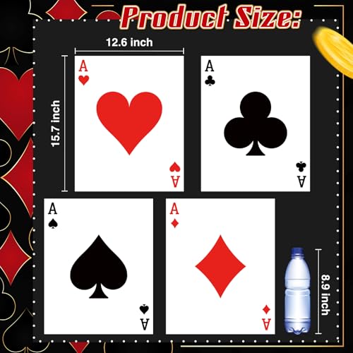 MotiMind Jumbo Playing Cards 8-Pack – 15.8 x 12.6 Inch Giant Deck for Casino Parties & Family Game Night