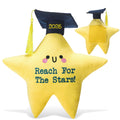 Motionchic Graduation Star Plush Toy with Cap and Tassel - 8.46 Inch Yellow Stuffed Animal with Hidden Pocket for Cards and Notes