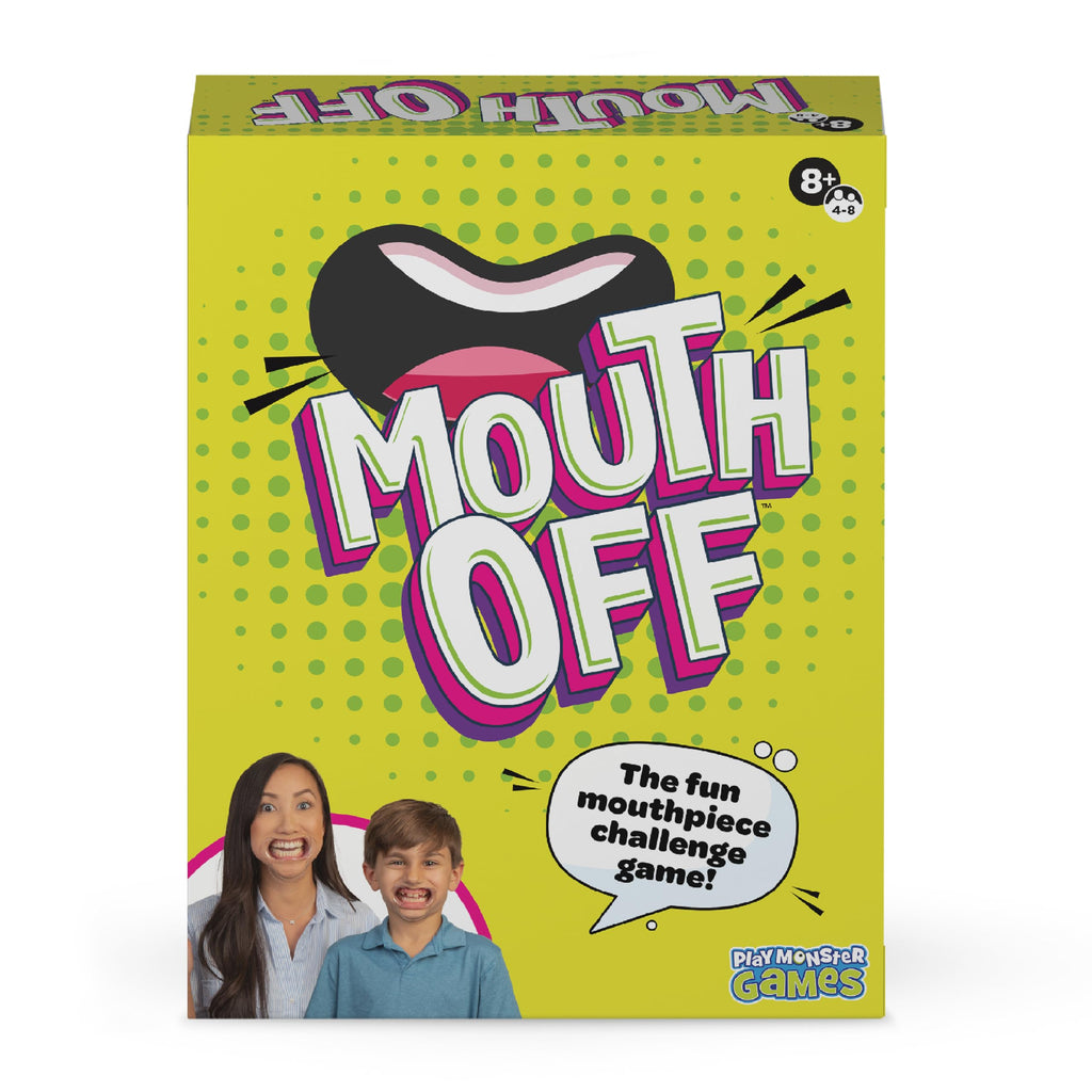Mouth Off: Hilarious Mouthpiece Card Game for Family Game Night – 200 Silly Phrases, 4-8 Players, Ages 8+